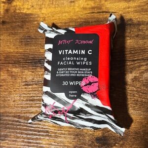 Betsey Johnson Red and Black Cleansing Facial Wipes